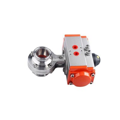 Gepersonaliseerde D681-X roestvrij staal 301/304/316 pneumatische vlinderklep