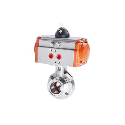 Gepersonaliseerde D681-X roestvrij staal 301/304/316 pneumatische vlinderklep