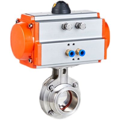 Gepersonaliseerde D681-X roestvrij staal 301/304/316 pneumatische vlinderklep