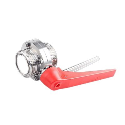 Sanitaire SS304 / 316L handmatige mannelijke vlinderkleppen ODM