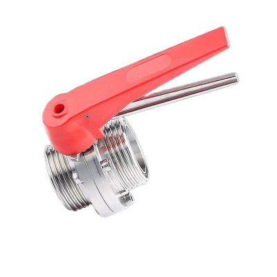 Sanitaire SS304 / 316L handmatige mannelijke vlinderkleppen ODM