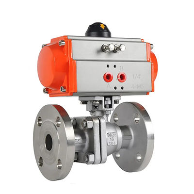 2 inch roestvrij staal pneumatisch geflensde actuator kogelklep met lasverbinding