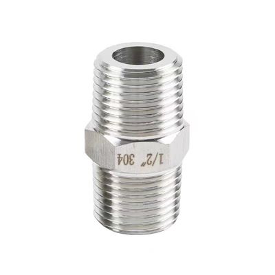 WZ Roestvrij staal Hoogdruk Hex Nippel BSP NPT Gelijk Mannelijk Draad Pipe Fitting