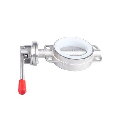 Sanitair roestvrij staal SS304/316L Lasverbinding Manuele vlinderklep D71X-16P