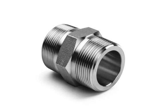 WZ Roestvrij staal Hoogdruk Hex Nippel BSP NPT Gelijk Mannelijk Draad Pipe Fitting