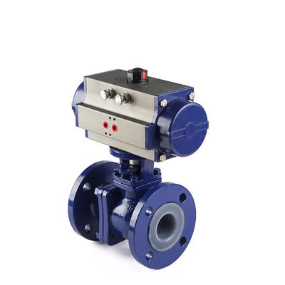 Standaard pneumatisch WCB koolstofstaal dn50 pn16 Flanged Ball Valve voor op maat gemaakte ondersteuning