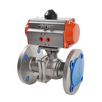Standaard pneumatisch WCB koolstofstaal dn50 pn16 Flanged Ball Valve voor op maat gemaakte ondersteuning