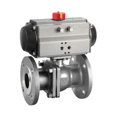 Standaard pneumatisch WCB koolstofstaal dn50 pn16 Flanged Ball Valve voor op maat gemaakte ondersteuning