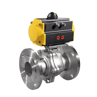 Standaard pneumatisch WCB koolstofstaal dn50 pn16 Flanged Ball Valve voor op maat gemaakte ondersteuning