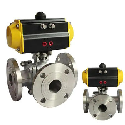 Standaard pneumatisch WCB koolstofstaal dn50 pn16 Flanged Ball Valve voor op maat gemaakte ondersteuning