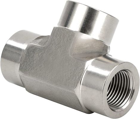 Roestvrij staal 301 T-fitting 3 Ways Connector 1/8" NPT Vrouwelijk x 1/8" NPT Vrouwelijk x 1/8" NPT Vrouwelijk