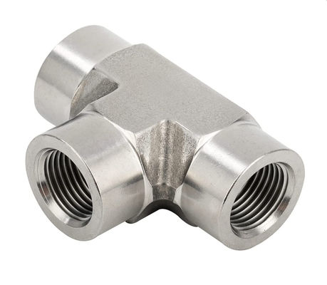 Roestvrij staal 301 T-fitting 3 Ways Connector 1/8" NPT Vrouwelijk x 1/8" NPT Vrouwelijk x 1/8" NPT Vrouwelijk