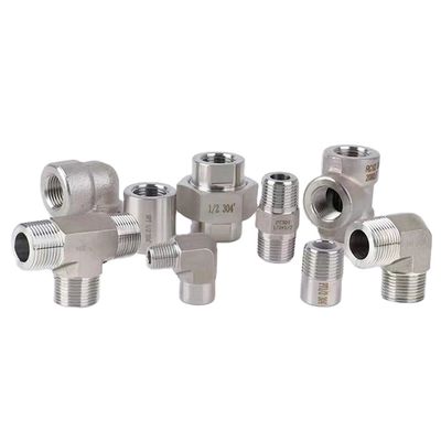 Roestvrij staal 301 T-fitting 3 Ways Connector 1/8" NPT Vrouwelijk x 1/8" NPT Vrouwelijk x 1/8" NPT Vrouwelijk