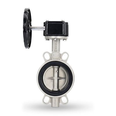 Sanitaire SS304/316L Turbine Pair Butterfly Valve D371X-10/16P voor waterstopfunctie