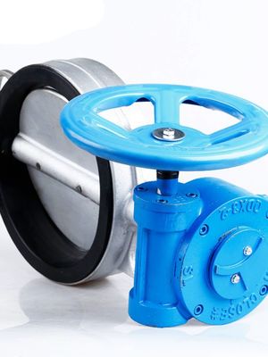 Sanitaire SS304/316L Turbine Pair Butterfly Valve D371X-10/16P voor waterstopfunctie