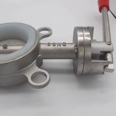 Rustvrij staal 304 316 Zilveren wafer type vlinderklep met draadverbinding