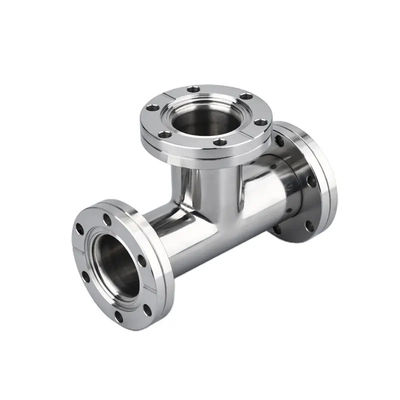 Roestvrij staal 301/304/316 KF Equal Tee Connect Flange Vacuum Fitting met OEM ondersteuning