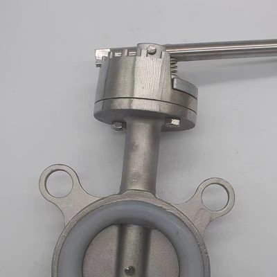 Rustvrij staal 304 316 Zilveren wafer type vlinderklep met draadverbinding