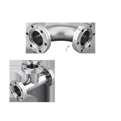 Roestvrij staal 301/304/316 KF Equal Tee Connect Flange Vacuum Fitting met OEM ondersteuning