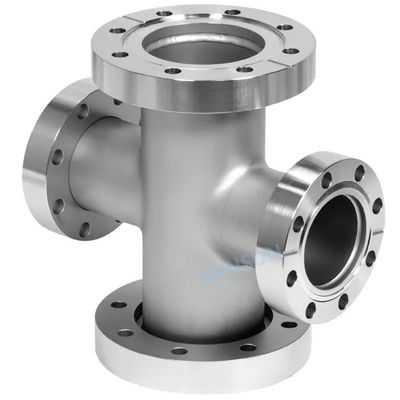 Roestvrij staal 301/304/316 KF Equal Tee Connect Flange Vacuum Fitting met OEM ondersteuning