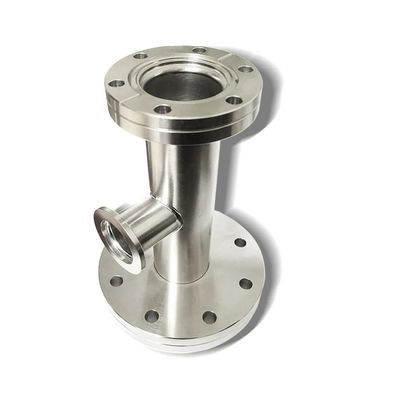 Roestvrij staal 301/304/316 KF Equal Tee Connect Flange Vacuum Fitting met OEM ondersteuning