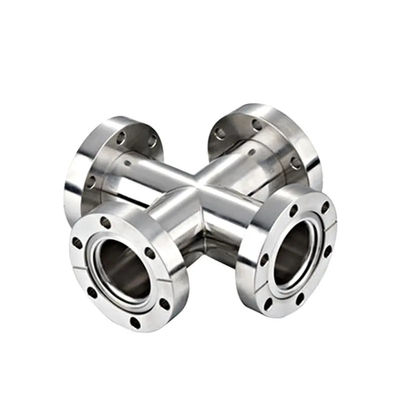Roestvrij staal 301/304/316 KF Equal Tee Connect Flange Vacuum Fitting met OEM ondersteuning
