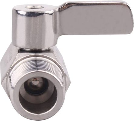 Mini-balklep NPT Vrouwelijke x Mannelijke afsluitklep in gelijkstaal 301/304/316