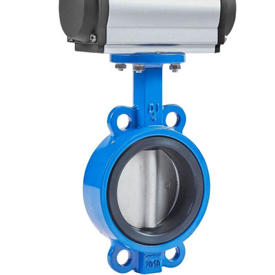 1/4''-6'' Port Size Sanitaire pneumatische vlinderkleppen met SS304 / 316L constructie