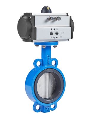 1/4''-6'' Port Size Sanitaire pneumatische vlinderkleppen met SS304 / 316L constructie