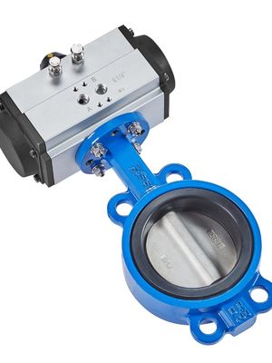 1/4''-6'' Port Size Sanitaire pneumatische vlinderkleppen met SS304 / 316L constructie
