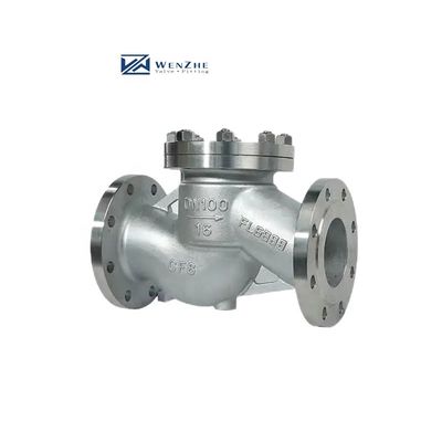 Flanged Lift Check Valve Zilveren roestvrij staal 304 316 316L PN16 PN25 PN40 PN64 PN100