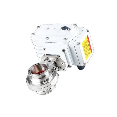 Sanitair roestvrij staal 304/316L klem vlinderklep met elektrische actuator