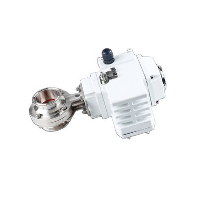 Sanitair roestvrij staal 304/316L klem vlinderklep met elektrische actuator