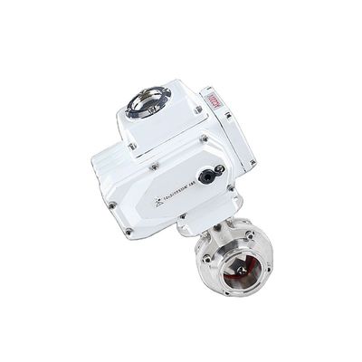 Sanitair roestvrij staal 304/316L klem vlinderklep met elektrische actuator