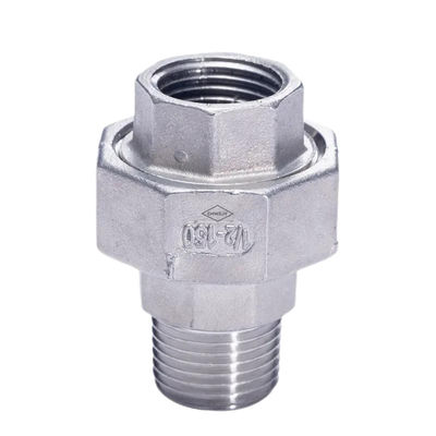 Zilver 201 304 316 Union Flat Vrouwelijke naar mannelijke NPT BSPP BSPT roestvrij staal verbinding
