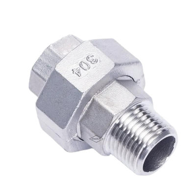 Zilver 201 304 316 Union Flat Vrouwelijke naar mannelijke NPT BSPP BSPT roestvrij staal verbinding