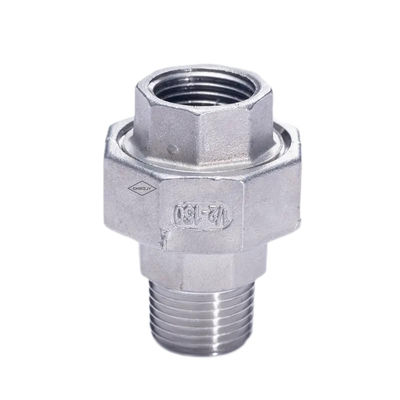 Zilver 201 304 316 Union Flat Vrouwelijke naar mannelijke NPT BSPP BSPT roestvrij staal verbinding