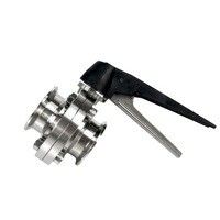 Aantrekkelijke SS304/SS316 Type Zwarte Trigger Handle Butterfly Valve voor DN20-200 Port Size