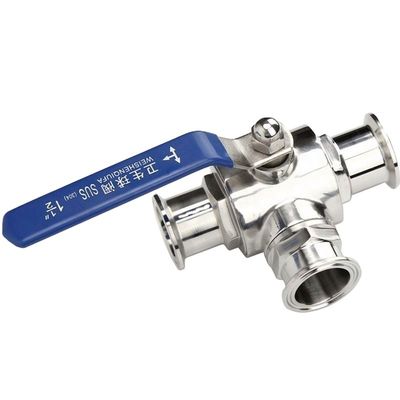 Normal Temperature Media Sanitaire roestvrij staal 304 316L Tri Clamp Tee 3 Way Ball Valve