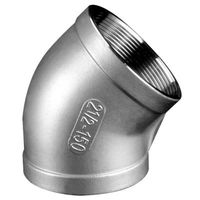 ODM ondersteund WZ 201 304 316L Pipe Fittings NPT Bspt Threading 45 Degree Vrouwelijke elleboog