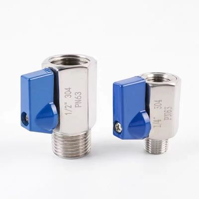 Gelijke Mini Ball Valve 1/8 "WZ roestvrij staal 304 316 FF 1000PSI/PN63 Schroef handleiding