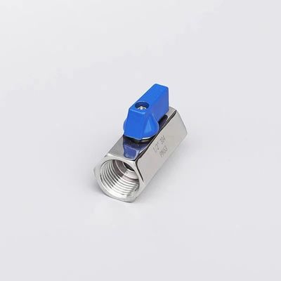 Gelijke Mini Ball Valve 1/8 "WZ roestvrij staal 304 316 FF 1000PSI/PN63 Schroef handleiding