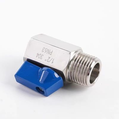 Gelijke Mini Ball Valve 1/8 "WZ roestvrij staal 304 316 FF 1000PSI/PN63 Schroef handleiding