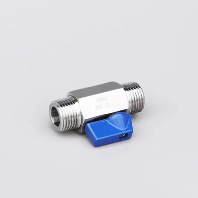 Gelijke Mini Ball Valve 1/8 "WZ roestvrij staal 304 316 FF 1000PSI/PN63 Schroef handleiding