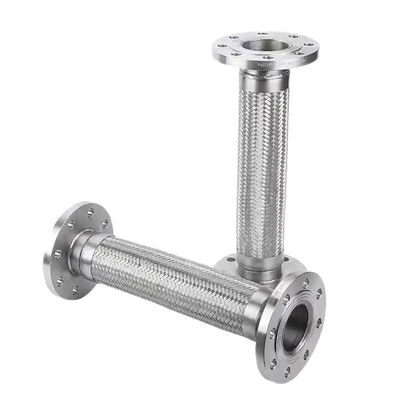 Flexibel metalen gegolfde buis met flensverbinding zilveren roestvrij staal 304 316 slang