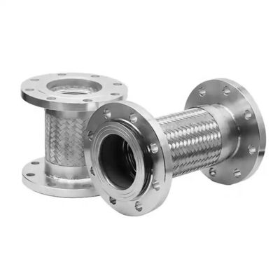 Flexibel metalen gegolfde buis met flensverbinding zilveren roestvrij staal 304 316 slang
