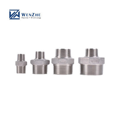 304/316L roestvrij staal BSP/NPT Mannelijke draad Hexagonale tepel voor watermedium 1/4''-4.0