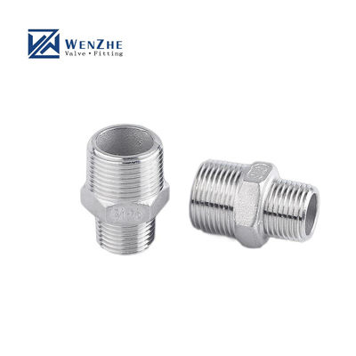 304/316L roestvrij staal BSP/NPT Mannelijke draad Hexagonale tepel voor watermedium 1/4''-4.0