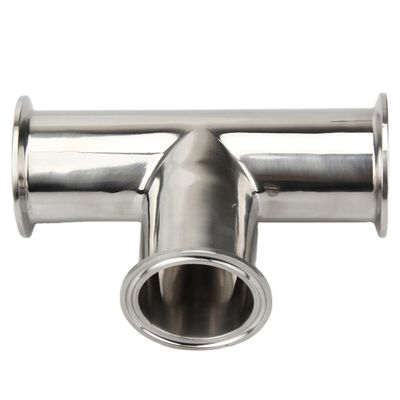 Vinnige installatie SS304 316L Tri Clamp Equal Tee Pipe Fitting voor voedselindustrie aansluiting