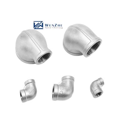 90 graden Elbow gegalvaniseerd smeebaar ijzer/roestvrij staal 201 304 316 Pipe Fittings NPT BSPT BSPP